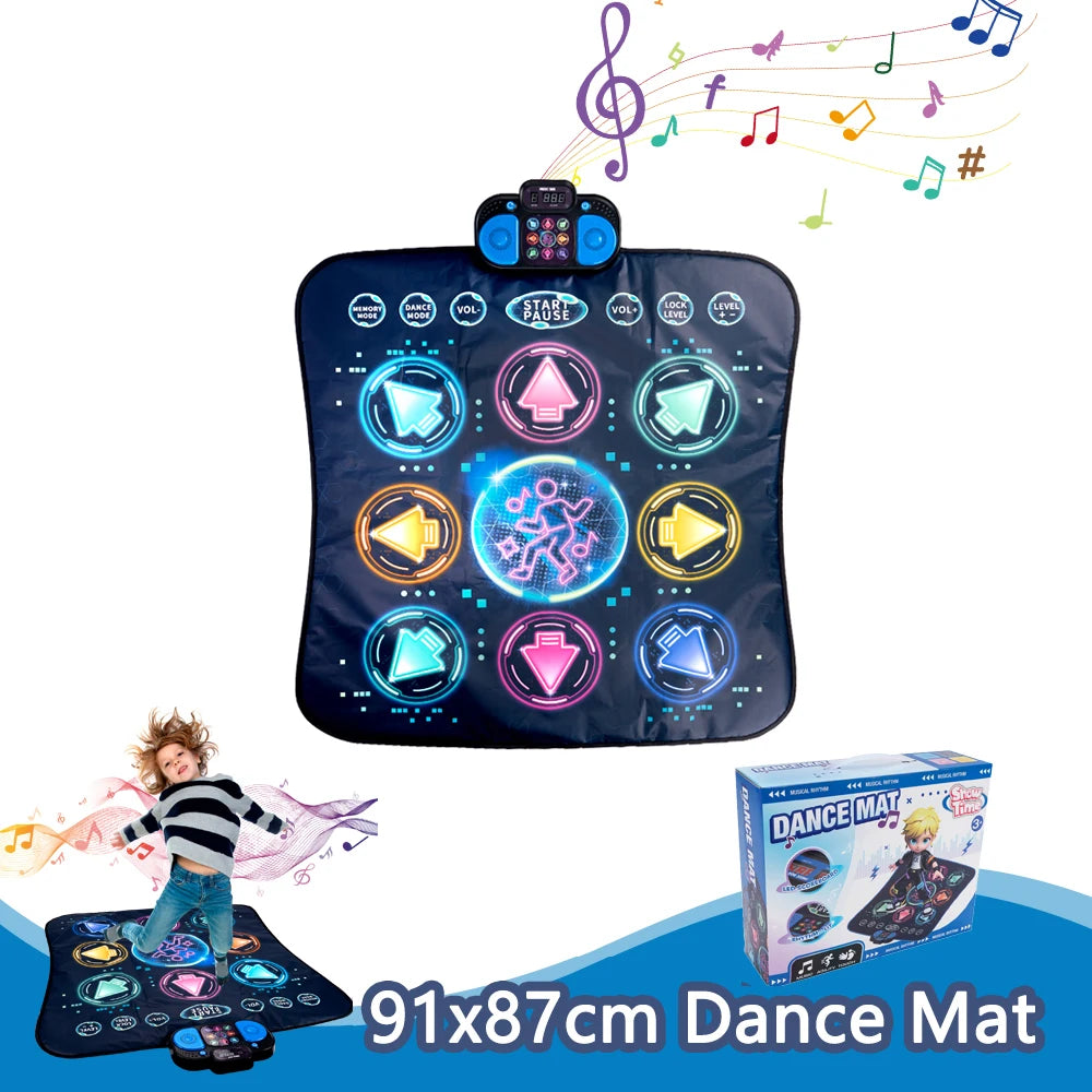 Kids Electronic Dance Mat Dancing Blanket Double Players Mode with 9 Levels Kid Floor Music Blanket Educational Toys Kids Gifts