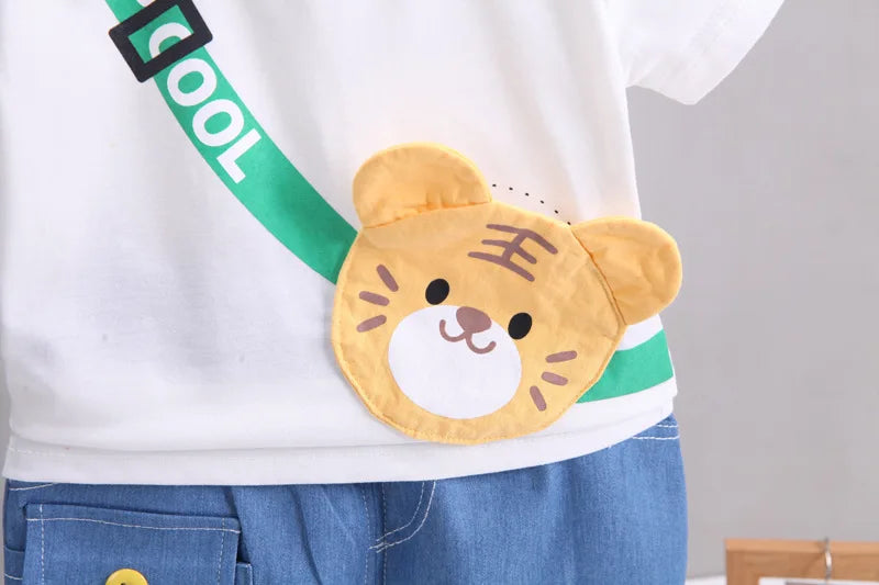 Summer Baby Boys Clothing Sets Cartoon Bear Cotton T-Shirt + Shorts 2Pcs Suits for Baby Kids Tracksuits Infant Casual Outfits