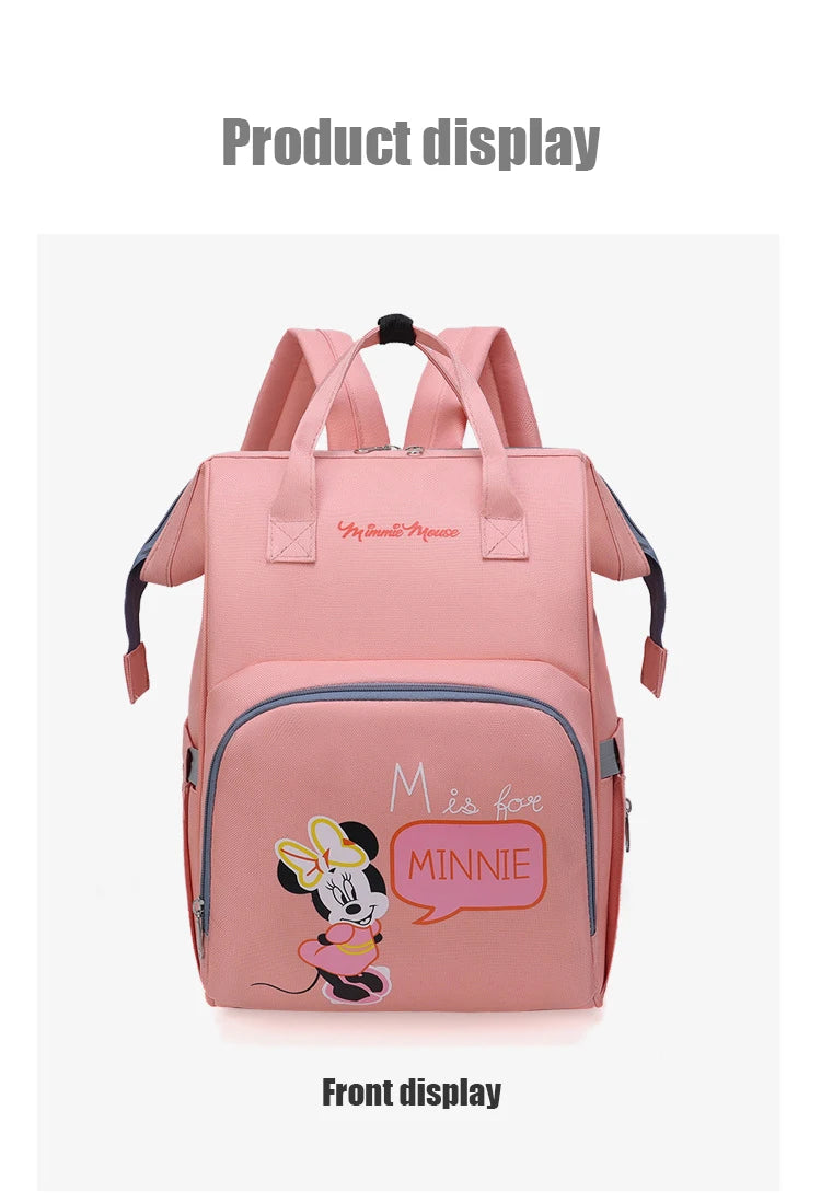 Disney New Fashion Baby Diaper Bag Large Capacity Maternity Bag Baby Waterproof Stroller Backpack Mickey Mouse Baby Diaper Bag