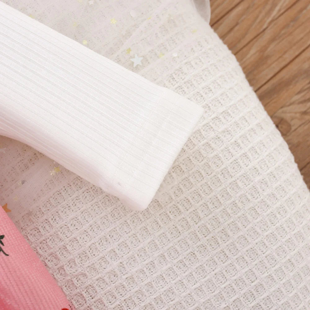 Spring And Autumn New White Long Sleeve Baby Girl Dress, Cute Butterfly Children'S Clothing (6 Months -3 Years Old)