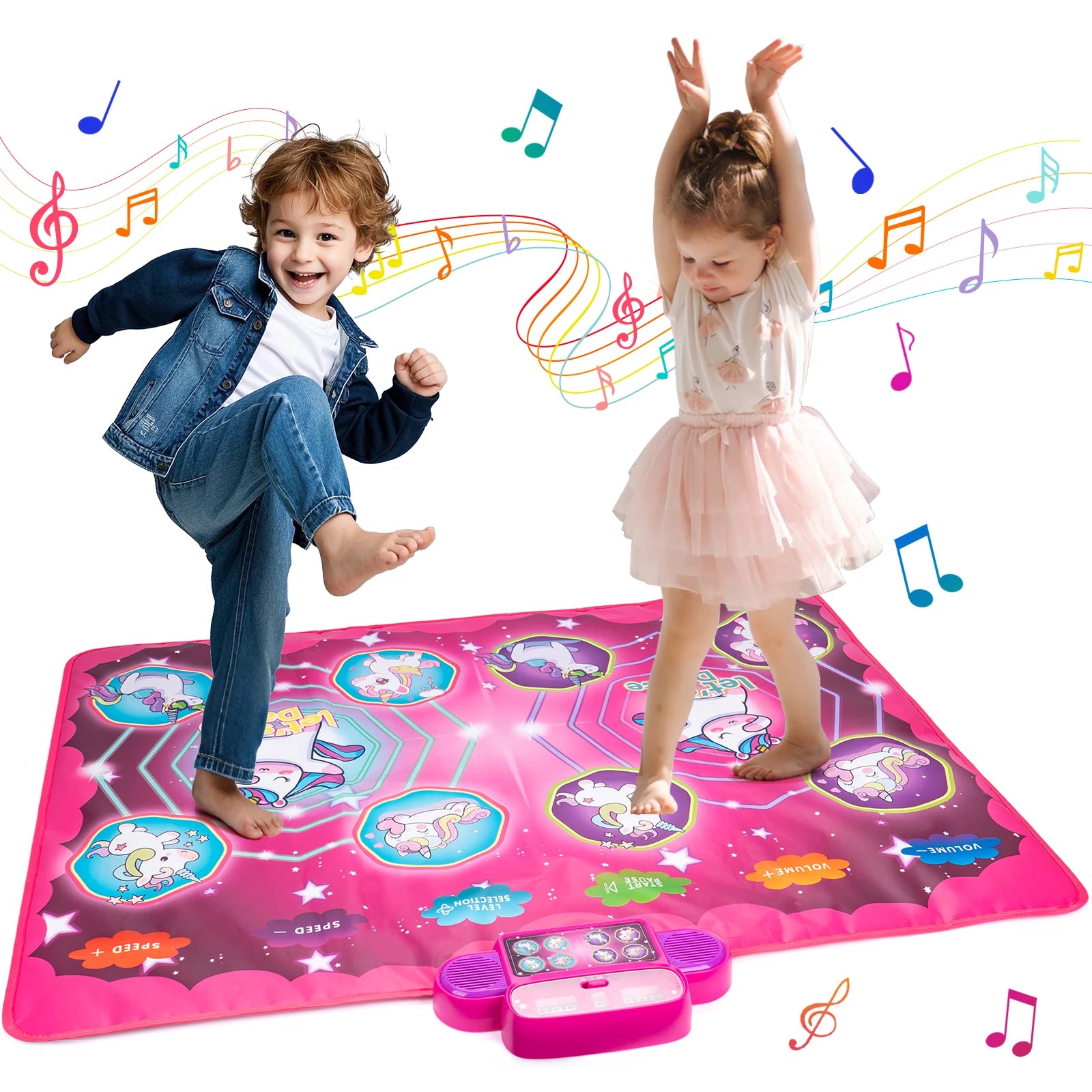 Kids Electronic Dance Mat Dancing Blanket Double Players Mode with 9 Levels Kid Floor Music Blanket Educational Toys Kids Gifts