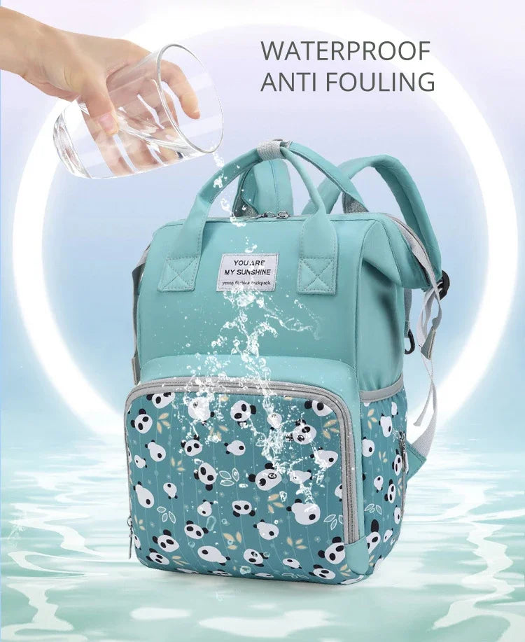 Mommy Bag Multifunctional Waterproof Insulated Backpack Large Capacity Maternity Travel Changing Bag Stroller Strap Schoolbag