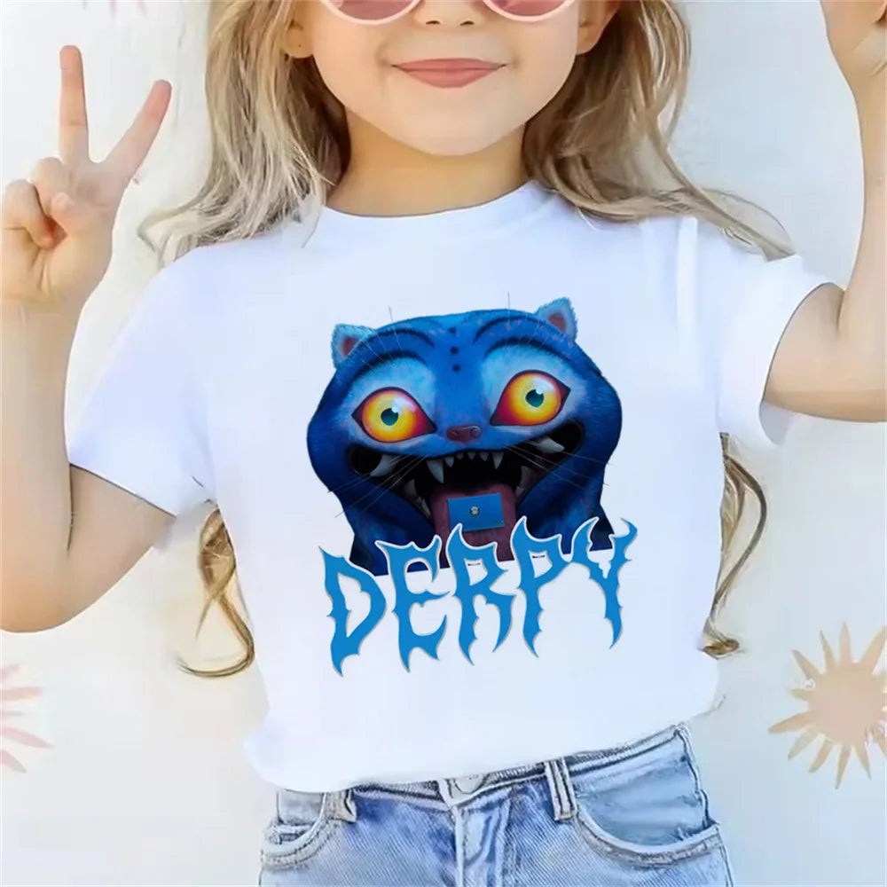 2025 Summer Hot Movie KPop Demon Hunters T-shirt Short Sleeve Tee for Casual Loose Girl Boy Graphic Printed Tops 04