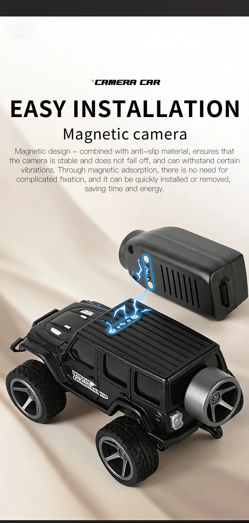 KF32 1:64 RC Mini Climbing Alloy Video Car With LED Light  and HD Camera Radio Remote Control Vehicle Toy for Kids Best Gift