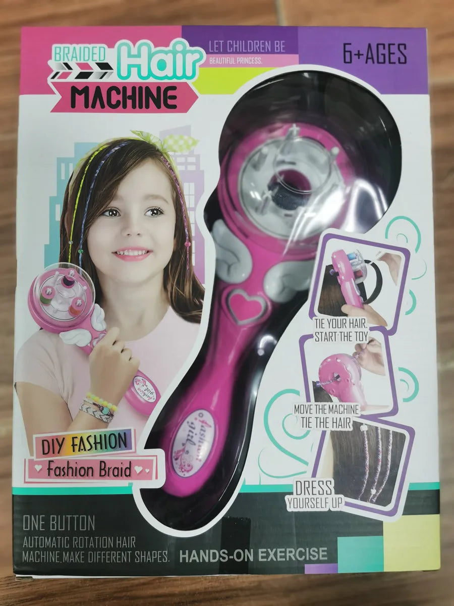 Automatic Hair Braid Kits Tool Girls Hair Twist Machine Electric Beauty DIY Play Toys Kid Headwear Hair Accessories Gift