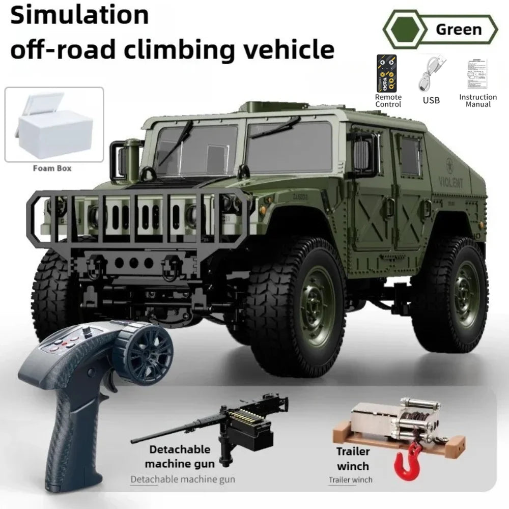 JJRC C8835 1:16 4x4 Remote Control Car - All-Terrain Off-Road Climber with LED Lights for Off-Road Adventure Toy Gift for Kids