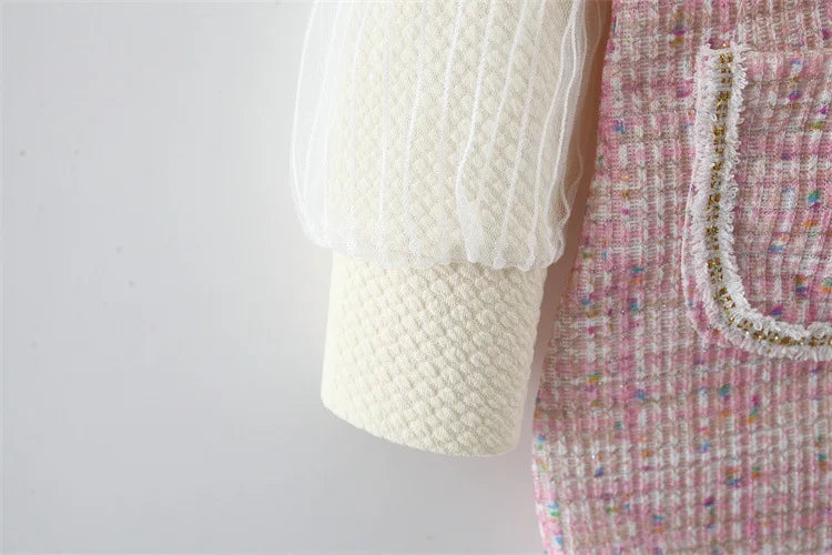 9 Months To 3 Years Old Spring And Autumn New Sweet Bow Baby Girl Dress, Princess Style Children'S Long Sleeved Clothes