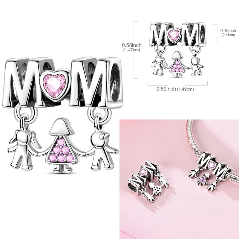 Hot Sale Charms Beads 925 Sterling Silver Pink Perfume Bottle Letter Luminous Firefly Tarot Card Beads Fit DIY Bracelets Jewelry