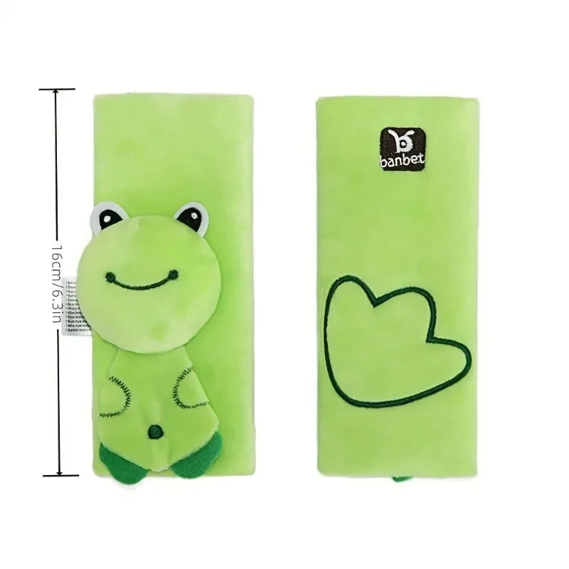 Baby Car Seat Strap Cover Plush Animal Seatbelt Cover Shoulder Pads for Baby Car Seat Belt Pads for Car Seats/Pushchair/Stroller