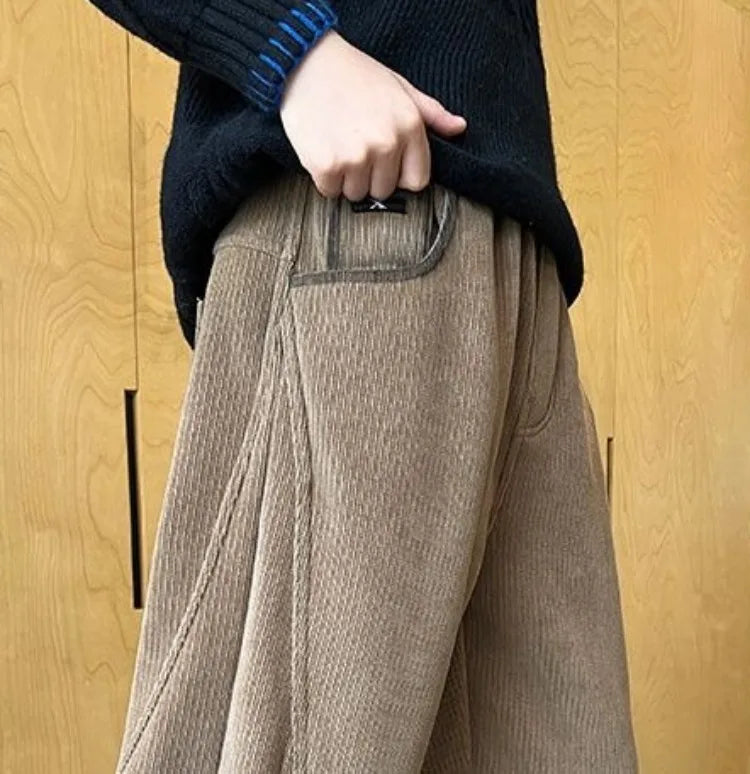 2025 New Boys' Corduroy Pants Spring Autumn Toddler Boy Sports Casual Pants