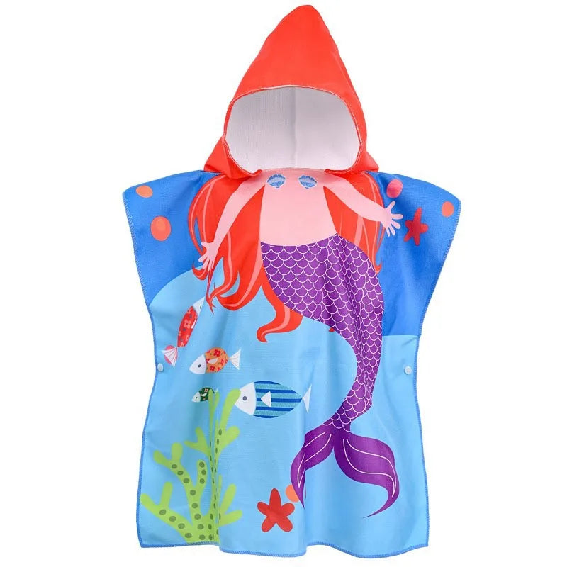Astronaut Children Sleepwear Robes Boy Cosmonaut 0-6Year Kid Hooded Cloak Bathrobe Towel Beach Bathrobe With Hood Microfiber