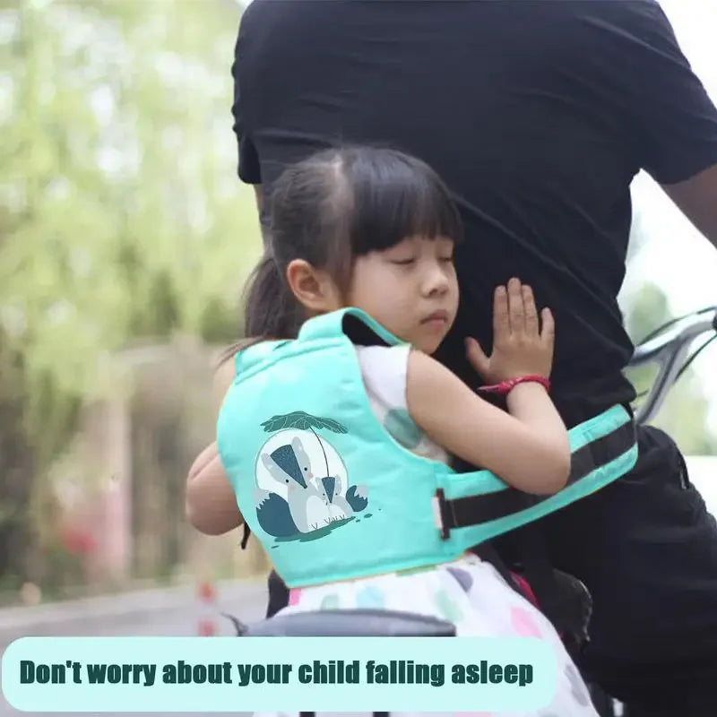 Child Safety Harness Cartoon Kids Motorcycle Safety Harness Adjustable And Breathable Children Passenger Harness With Shoulders