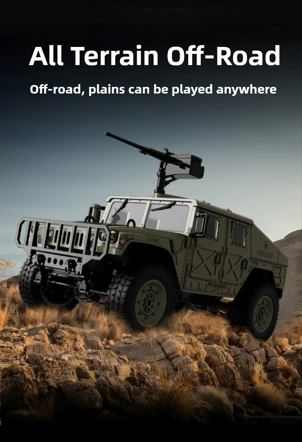 JJRC C8835 1:16 4x4 Remote Control Car - All-Terrain Off-Road Climber with LED Lights for Off-Road Adventure Toy Gift for Kids