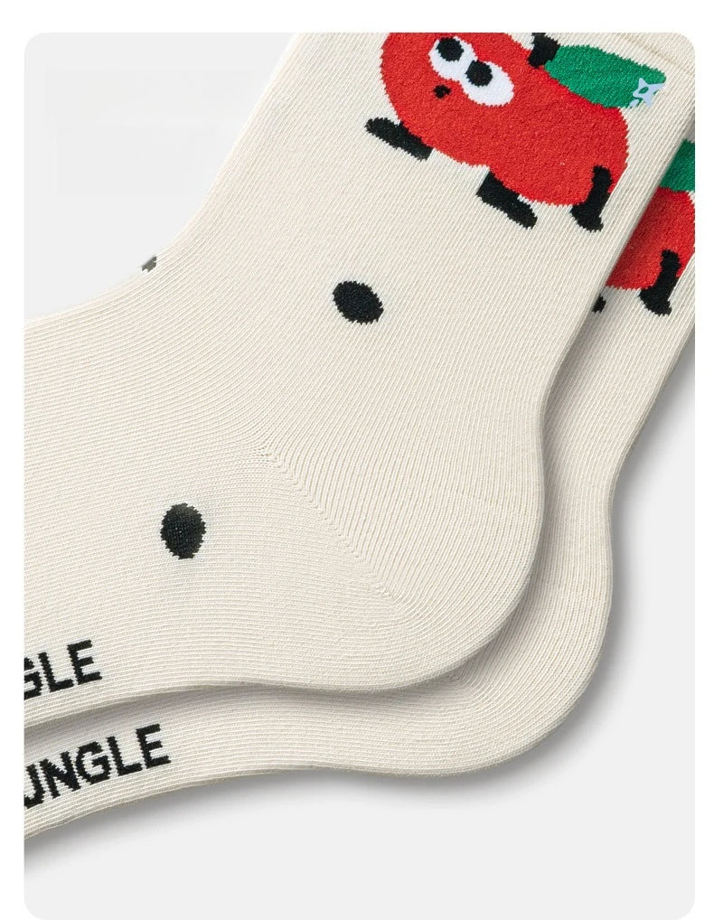 Women Cute Socks New Trends Breathable Casual Novelties Socks for Women Long Cartoon Teenagers Girls Crew Socks Breathable