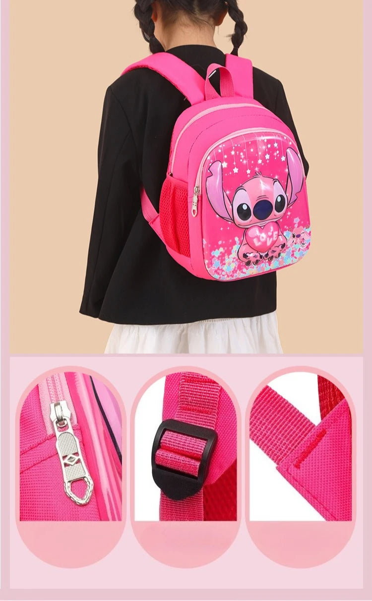 Disney Stitch New Kindergarten Schoolbag Cartoon Cute Boys and Girls Backpack High Quality Fashion Children's Schoolbag Light
