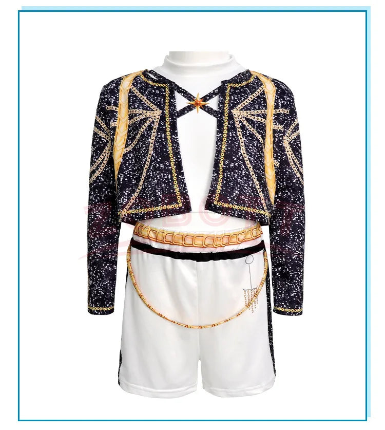 2025 NEW Kpop Demon Hunter Anime Movie Kids Cosplay Rumi Zoey Mira 3D Print Costume Suit Clothes KPop Rumi Zoey Cosplay Outfit