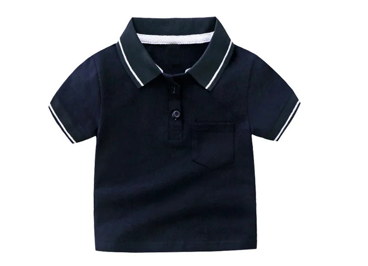 Summer Kids Polo Shirt Boys Short Sleeve Lapel Polos Clothes for Girls Cotton Print Breathable Kids Polo Shirt Children Tops