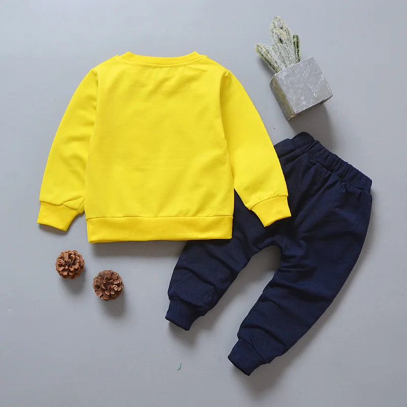 New Spring Autumn Baby Girl Clothes Children Casual T-Shirt Pants 2Pcs/Sets Toddler Costume Kids Boys Outfits Infant Tracksuits