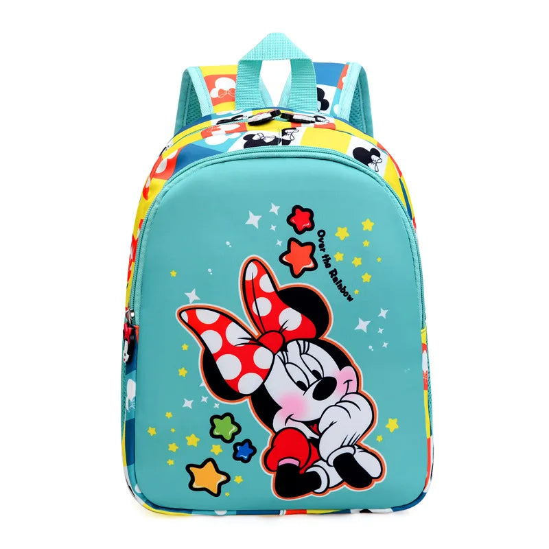 Minnie Print Backpack Large Capacity Lightweight Children's Schoolbag Casual Nylon Cute Knapsack