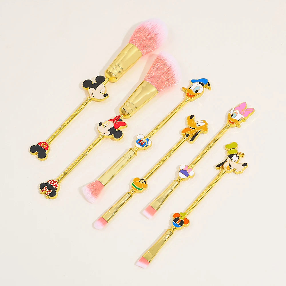 Minnie makeup brush set, soft fiber makeup brush, Daisy, Donald Duck eye shadow brush, cartoon makeup tool, Christmas gift
