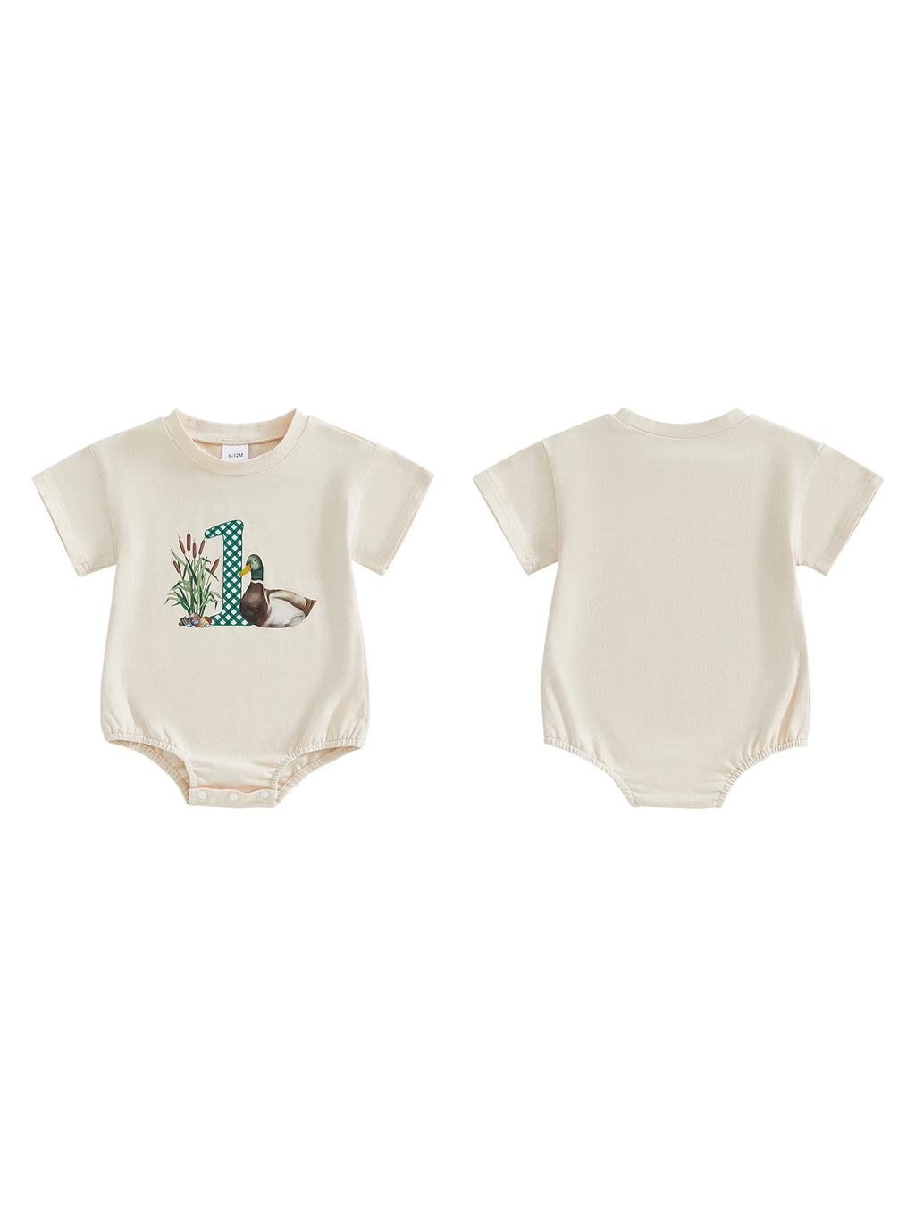 Toddler Boy Lightweight Cotton Romper Short Sleeve Round Neck Animal Print Loose Fit Jumpsuit for Summer Beach Party