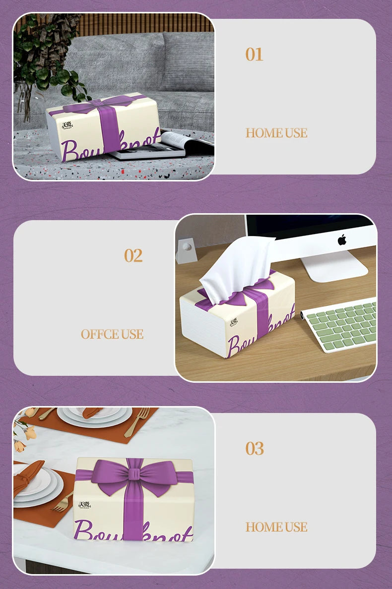 6 Packs/Sets Facial Tissue 4 Ply Soft Toilet Paper Disposable Napkin Bag Cover Tissue For Bathroom Living Room Office,(Times/68)