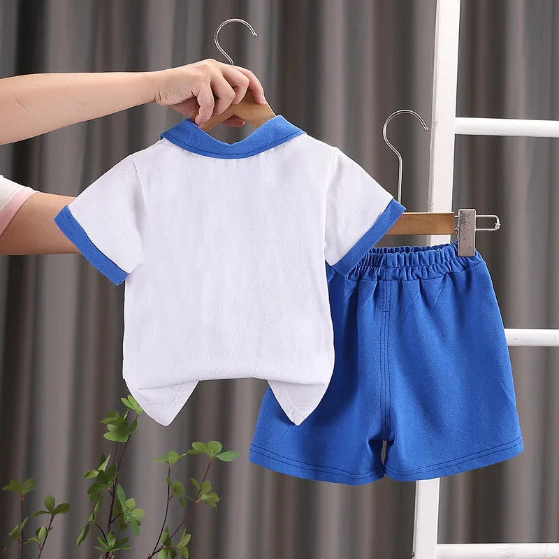 New Summer Baby Clothes Suit Children Boys T-Shirt Shorts 2Pcs/Sets Kids Girls Clothing Infant Casual Costume Toddler Tracksuits