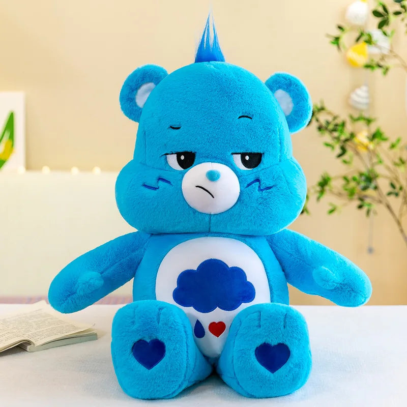 MINISO 30CM Carebears Kawaii Rainbow Bear Plush Toy Lovely Anime Colorful Bear Stuffed Doll Room Decor Lovely Bear Birthday Gift