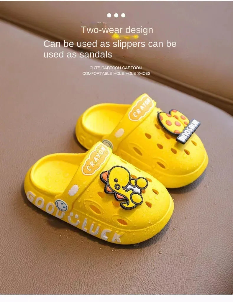 Cute New Animal Baby Boys Slippers Summer Kids Cartoon Sandals Toddler Beach Shoes Girls Cute Slides Children Slippers