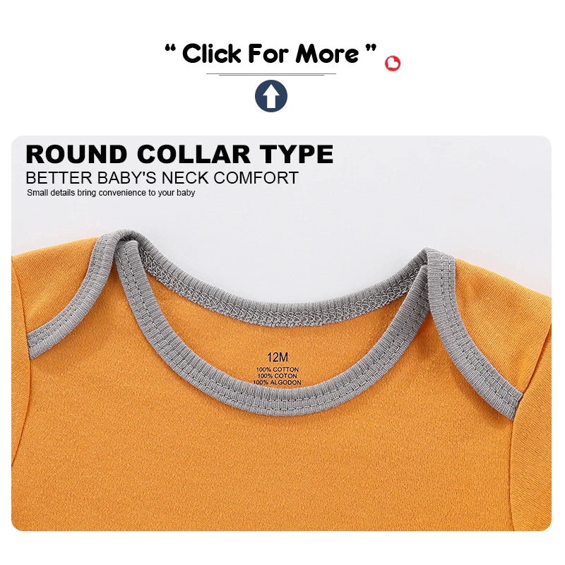 Kiddiezoom unisex 4-piece fashionable cartoon summer 100% pure cotton boys and girls jumpsuit newborn jumpsuit set