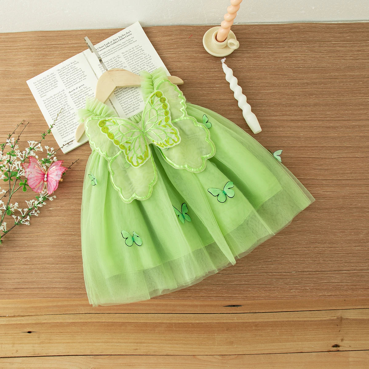 9 Months -3 Years Old//Summer New Baby Girl Princess Dress, Butterfly Wing Suspender Children'S Clothing For Birthday Parties