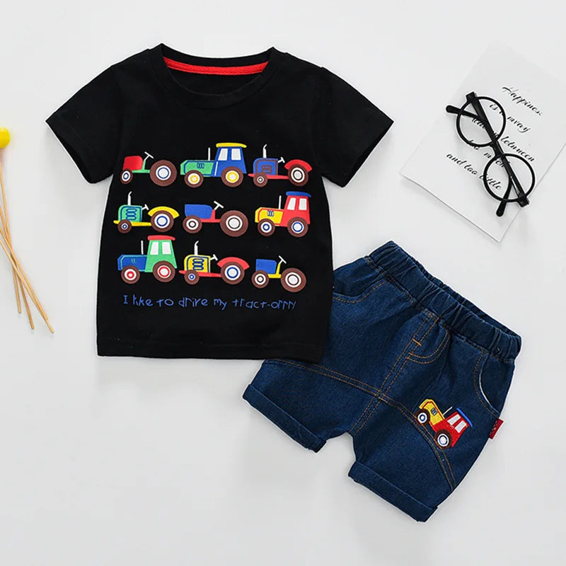 New Summer Baby Girls Clothes Suit Children Boys Casual T-Shirt Shorts 2Pcs/Sets Infant Outfits Toddler Costume Kids Tracksuits