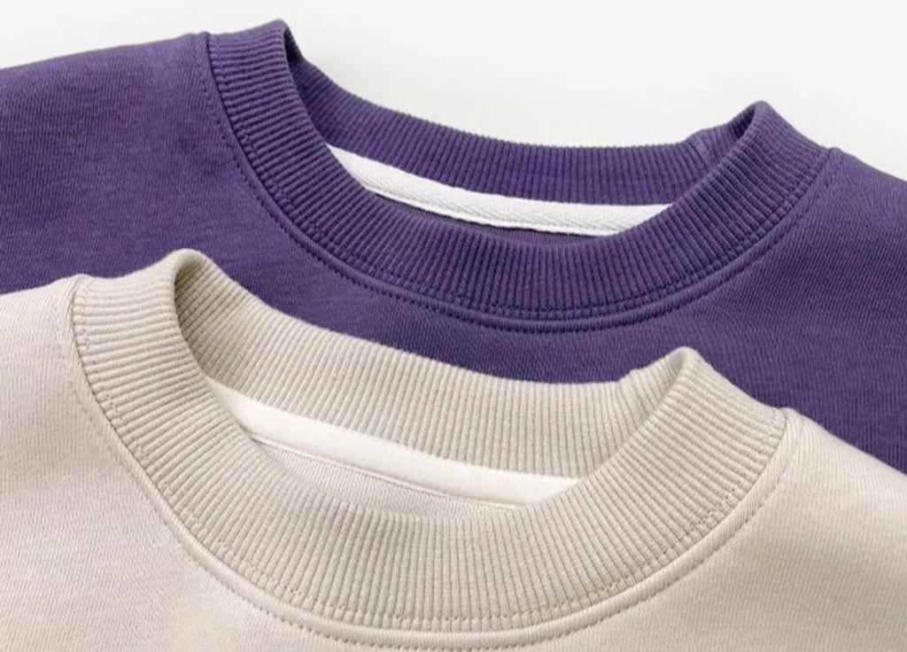 Boys' Medium To Large 2025 New Arrival No Hood Crewneck Spring/Autumn Trendy Street Style Kids Sweatshirt