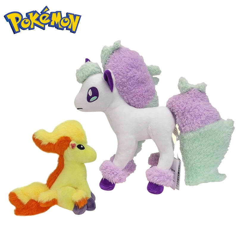 Anime Pokemon 25cm Sitting Cuties Ponyta（Galarian Form） Soft Stuffed Doll Plush Toys Birthday  & Easter  Stuffer Gift for Kids