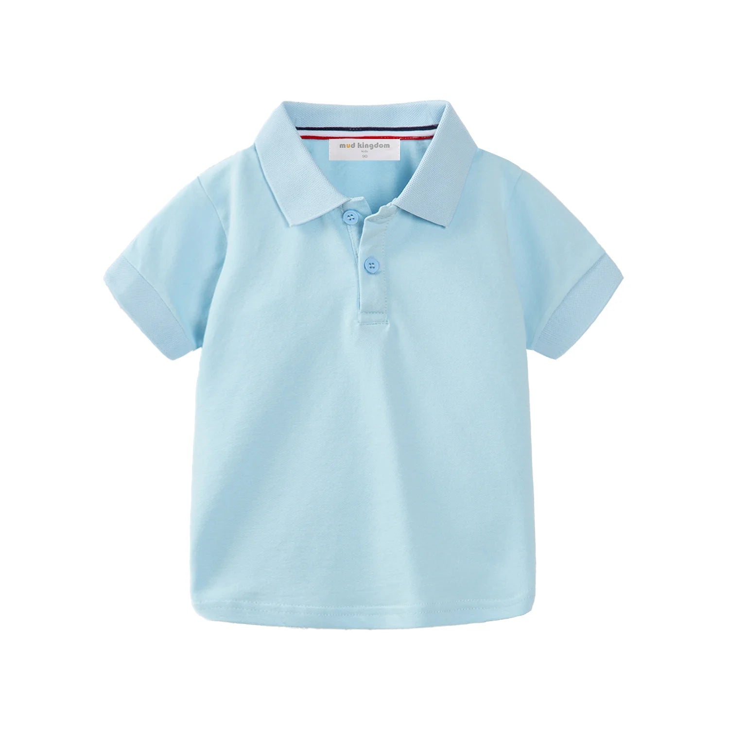 Mudkingdom Boys Pique Polo Shirts Plain Solid Short Sleeve Uniform T-shirts  Collared Cotton Tops for Children School Clothes
