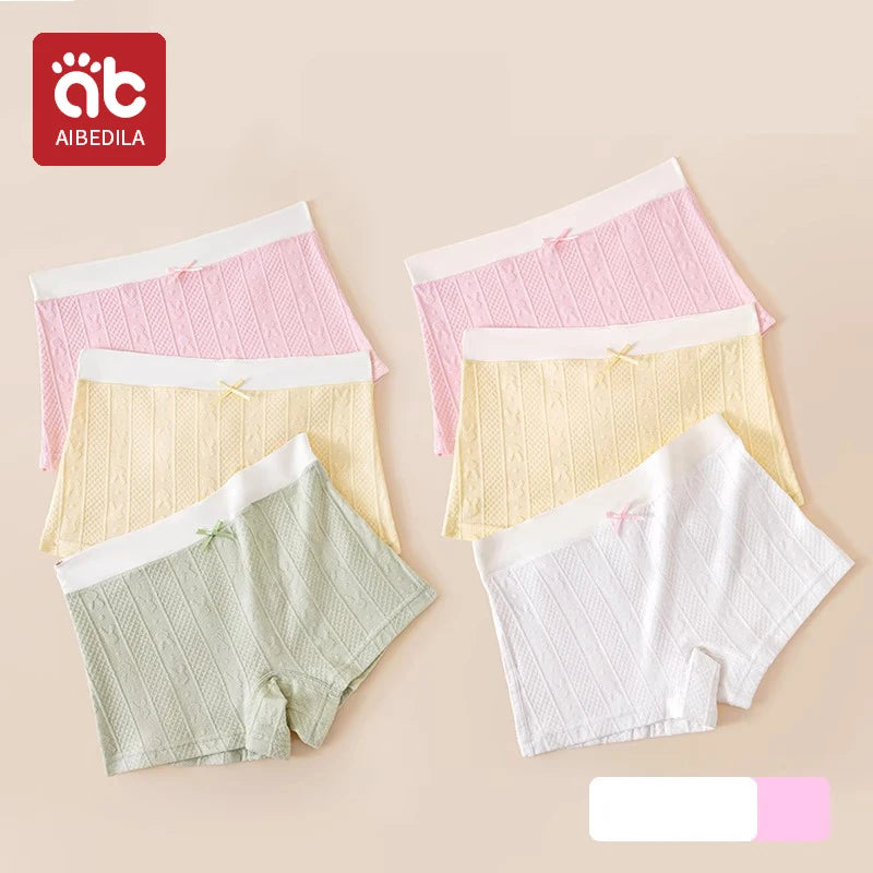 AIBEDILA Baby Girls Panties Cotton Soft Cartoon Child Underwear for Girls Kids jacquard Breathable Teen Children's Briefs