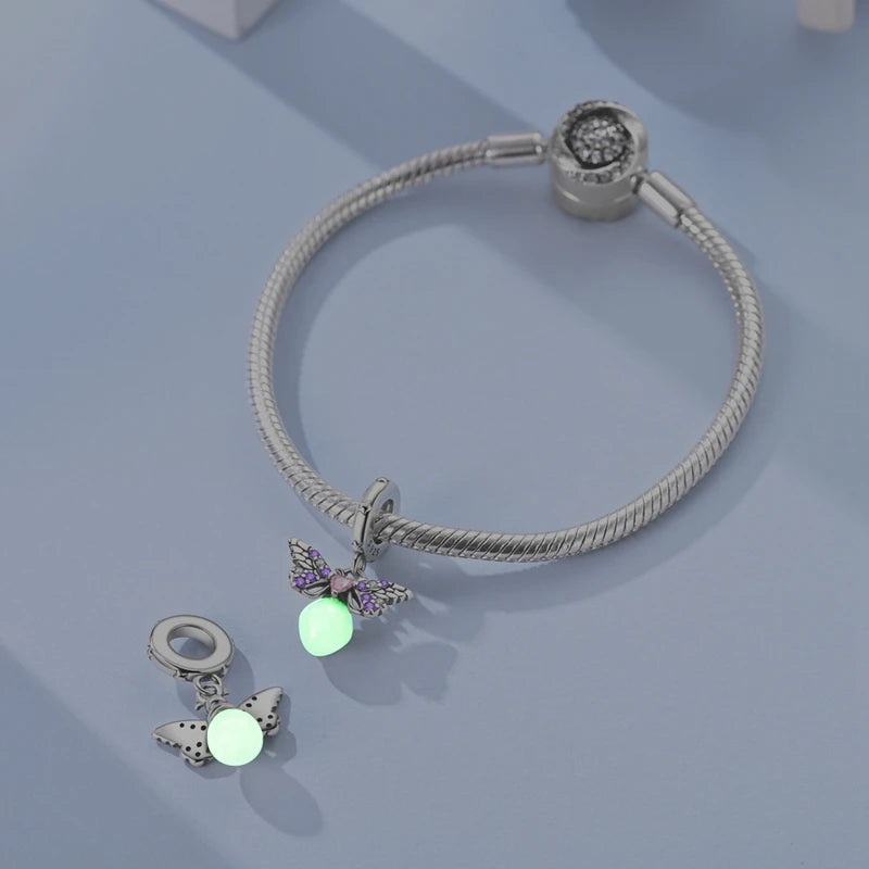 925 Sterling Silver Charms Firefly Cat Dog Coconut Charms Beads Pendant Fit Original Pendant Bracelet DIY Fine Jewelry For Women