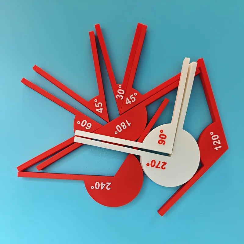 360 Degree Protractor Math Circle Protractors Mathematical Geometry Tool Angle Measurement Educational Toy for Student 3D Print