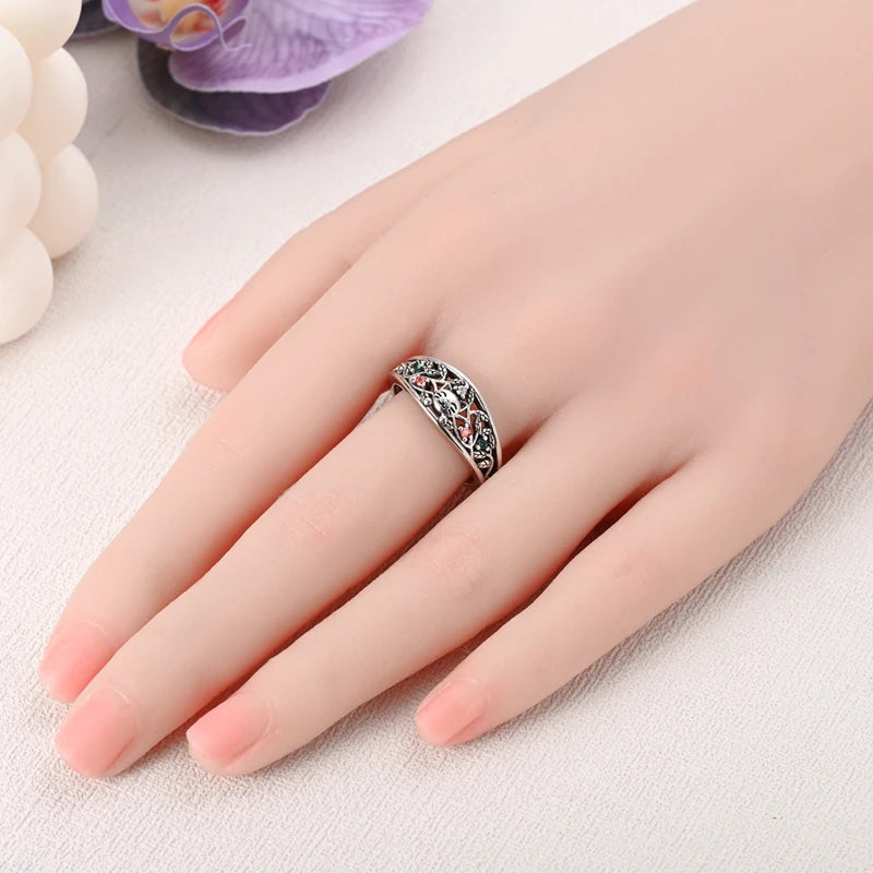 New Rings For Women 100% 925 Sterling Silver Star Moon Colorful Zircon Rings Fine Wedding Engagement Birthday Jewelry Gifts