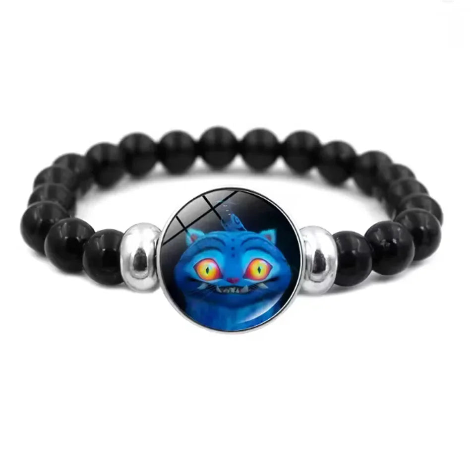 * K-Pop Demon Hunters Handmade Glass Bead Bracelet Huntr-x Rumi Zoey Mira Bangles Unisex Jewelry Accessories Fans Gift