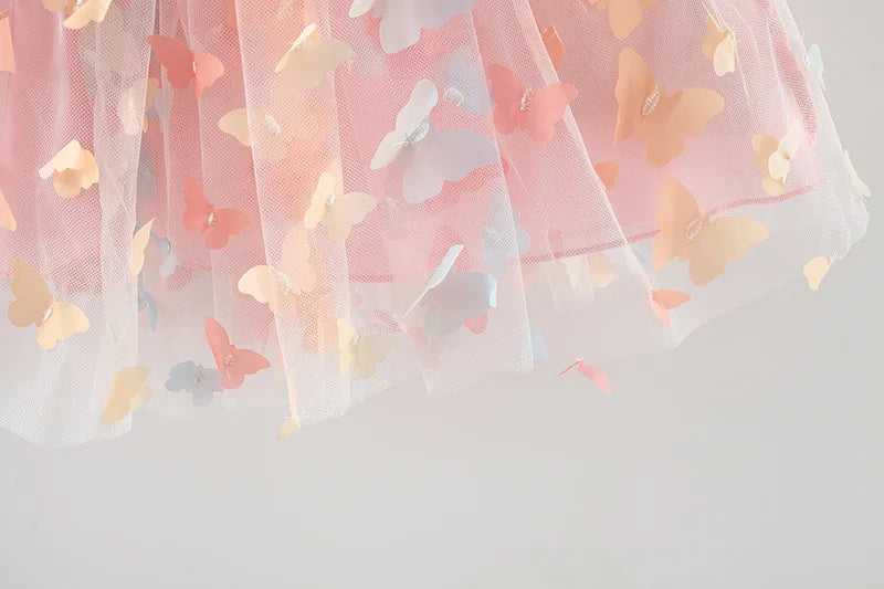 Summer New Colorful Chiffon Baby Girl Princess Dress, Cute Butterfly Children'S Sling Clothes For Babies Aged 9 Months-3 Years