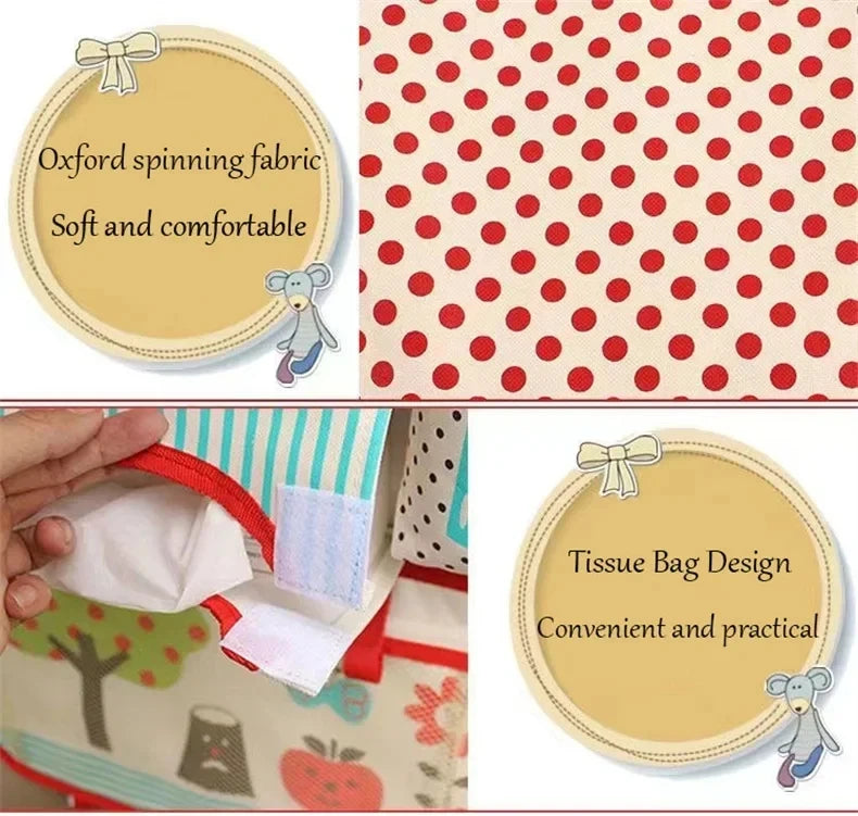 Cartoon Baby Car Seat Back Storage Bag, Large Capacity Multi-functional Hanging Bag, Kids Auto Seat Organizer Toddler Travel Box