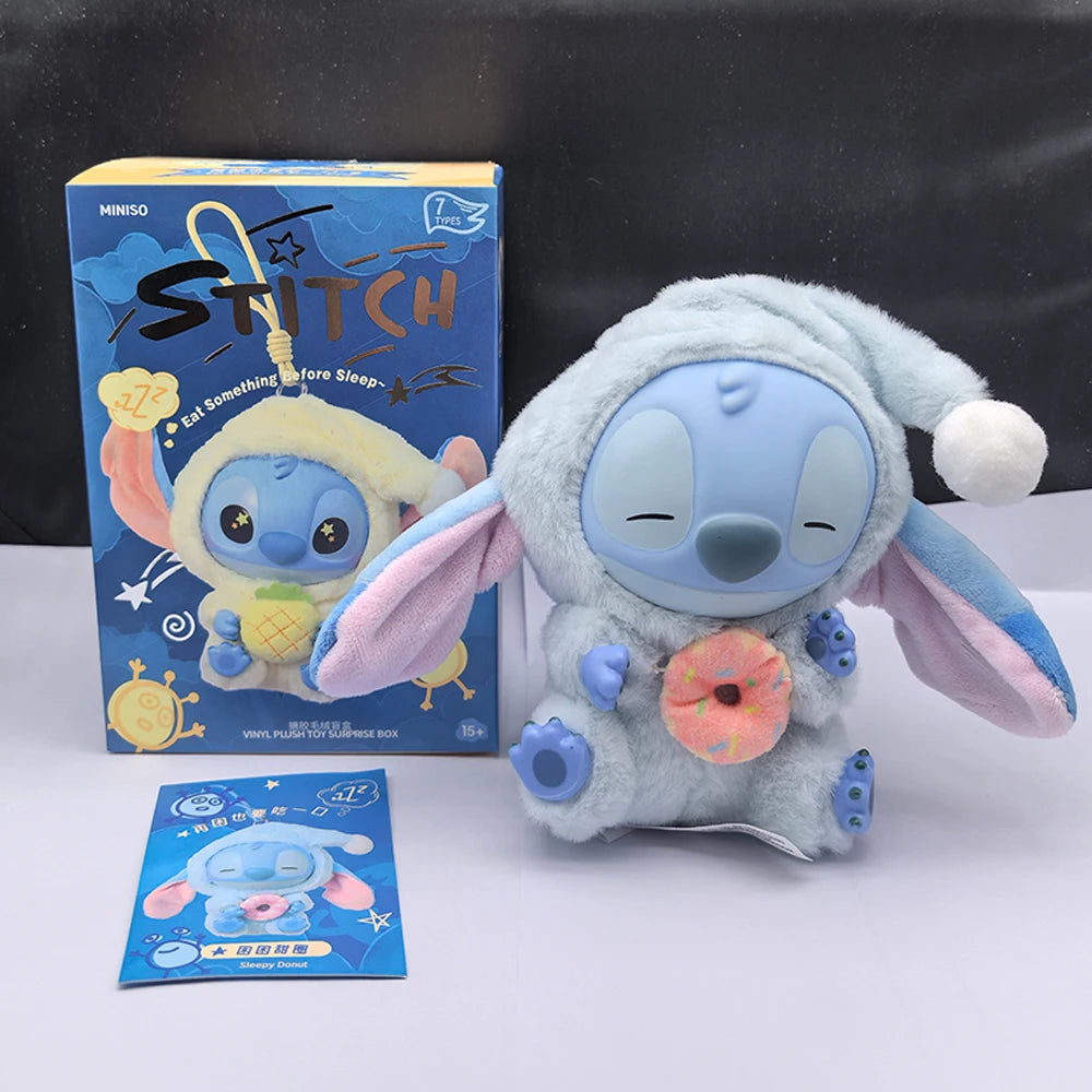 2025hot Stitch Eat Something Before Sleep Series Blind Box Plush Vinyl Toys Cute Doll Labu V3 Mystery Box Bag Pendant Decor Gift