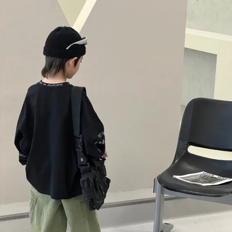 Cotton Undershirt T-shirt Children's Boy's Clothing Kids Top Bottom Clothes Set Boys Child Tee Spring Autumn Tshirt Junior Boys'