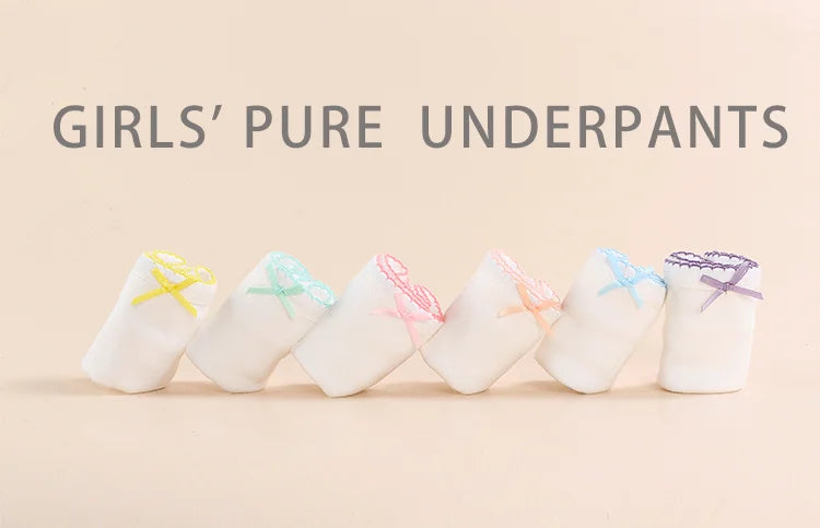 6 Pack Girls Cotton Underwear - 100% Pure Cotton Breathable Comfortable Kids Panties - Soft White Toddler Underwear for Girls -