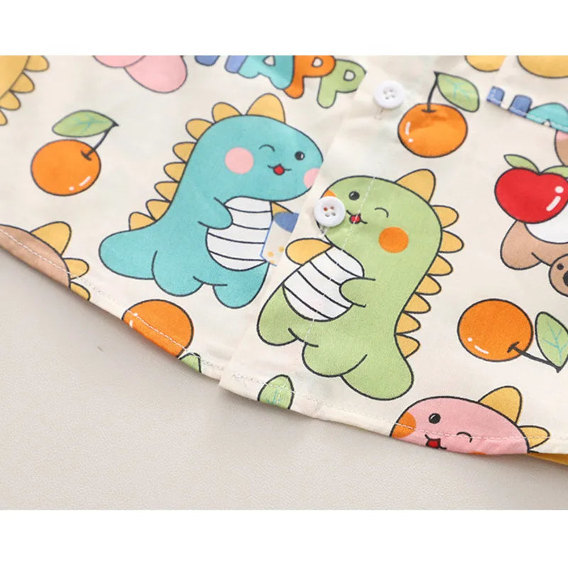 New Summer Baby Clothes Suit Children Boys Casual Cartoon Shirt Shorts 2Pcs/Sets Infant Outfits Toddler Costume Kids Tracksuits