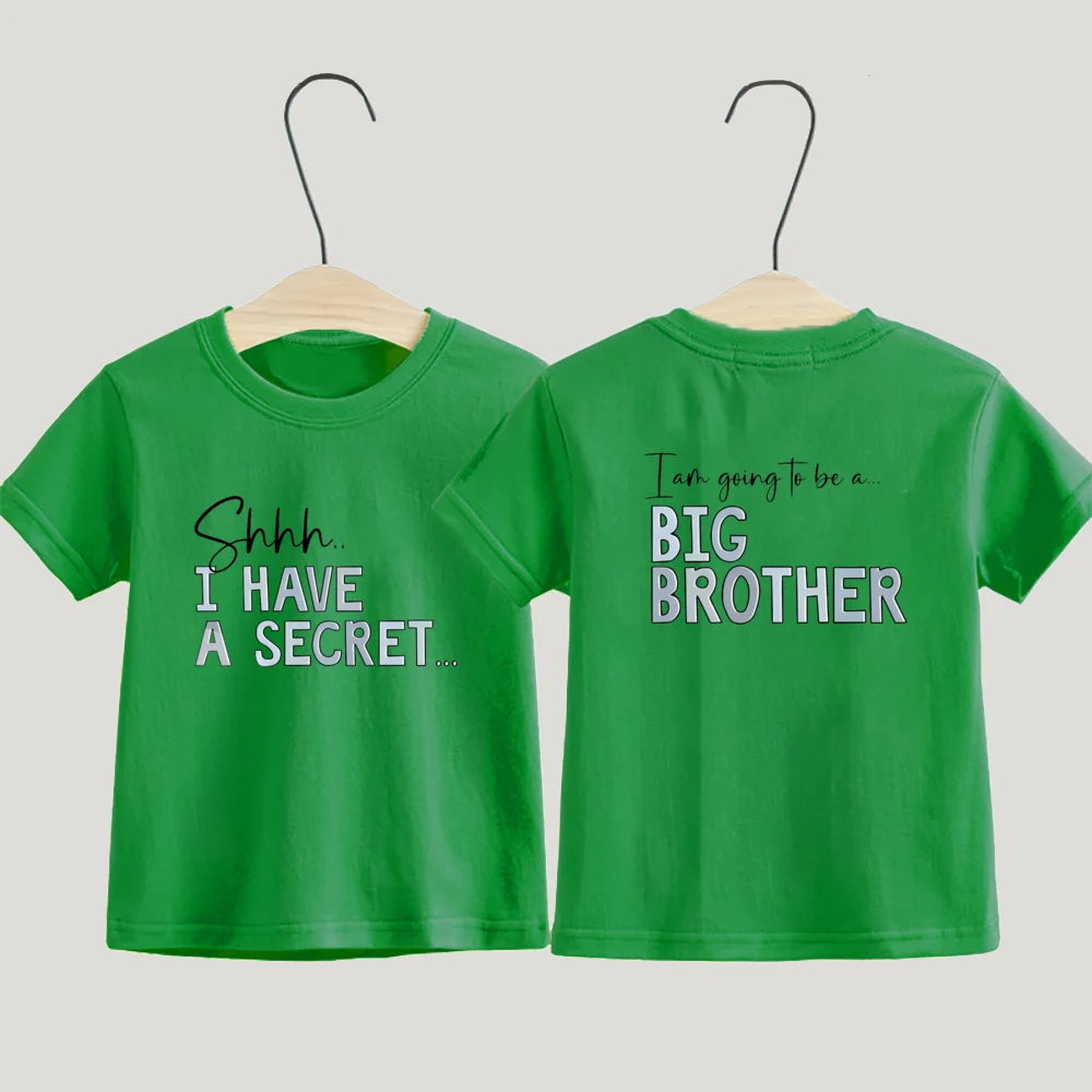 Big Brother T-Shirt I Have A Secret Promoted To Big Brother Pregnancy Announcement Gift Going To Be A Big Brother Kids Tee