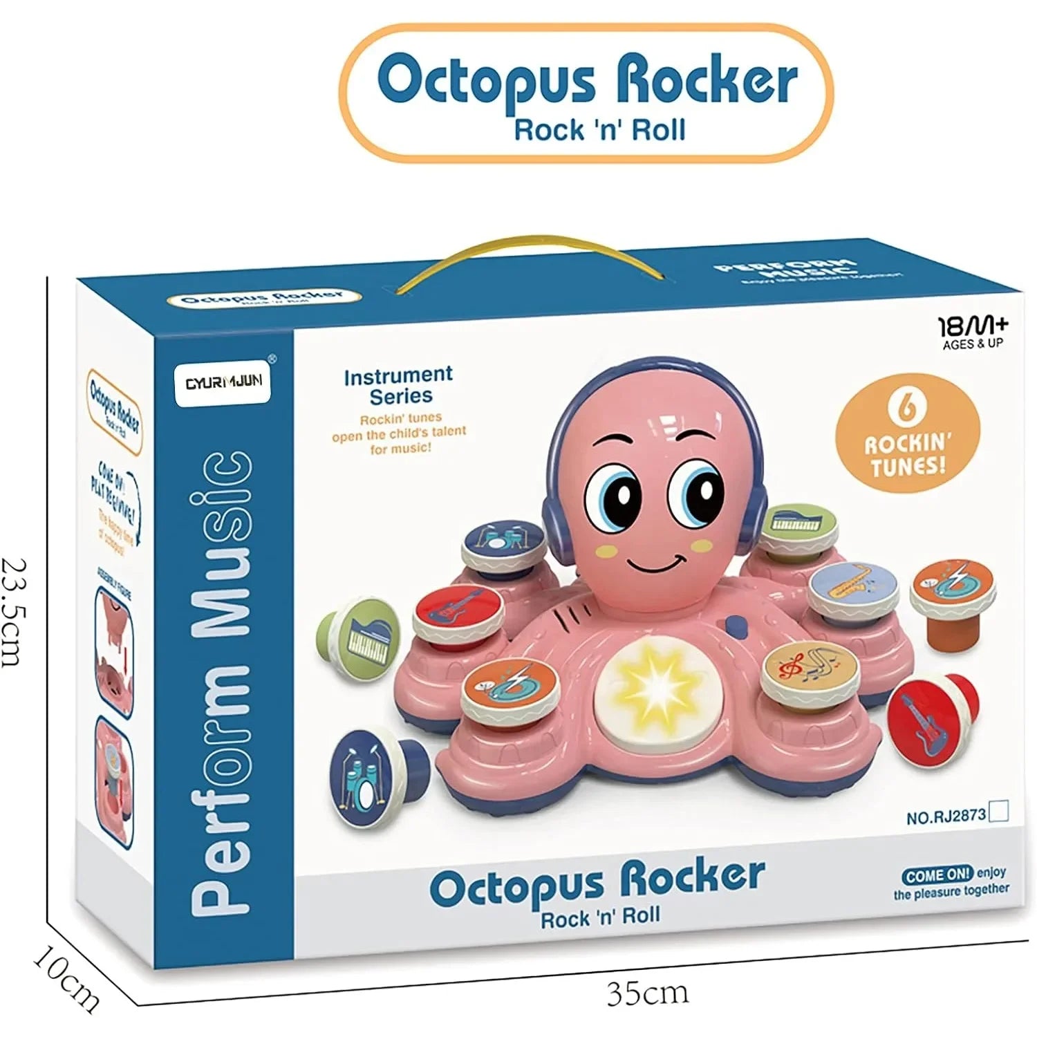 Baby Musical Toys Learning Toys for Toddlers Octopus Music Toys Preschooler Musical Educational Instruments Toy for Birthday