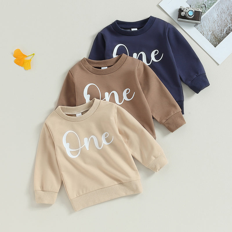 Toddler Boy s Long Sleeve Sweatshirt with Letter Print Cute Pullover for Autumn Birthday Outfit for Baby Boy Trendy Tops for