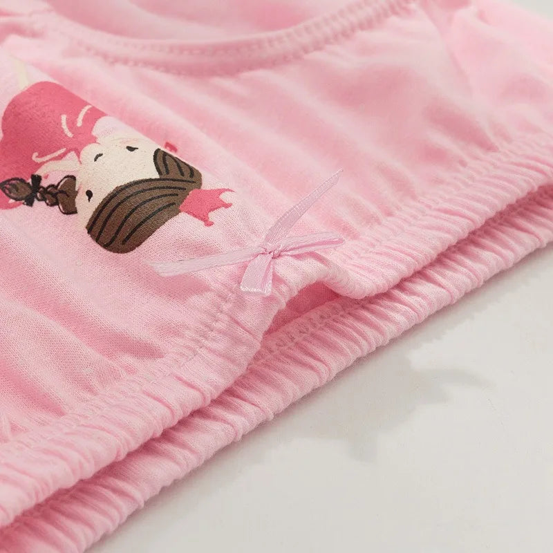 4Pcs/Set Little Girls' Cotton Panties Baby Toddler Soft Underwear softness Cute Pattern Kids Briefs Multipack